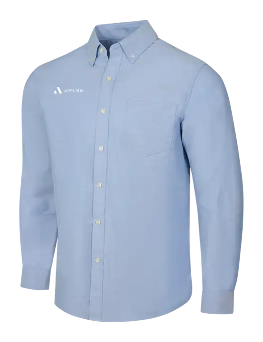 Light Blue SuperPro Oxford Shirt w/Applied Logo