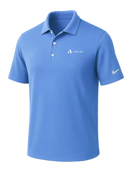 NIKE Carolina Blue Dri-Fit Micro Pique Polo w/Applied Logo