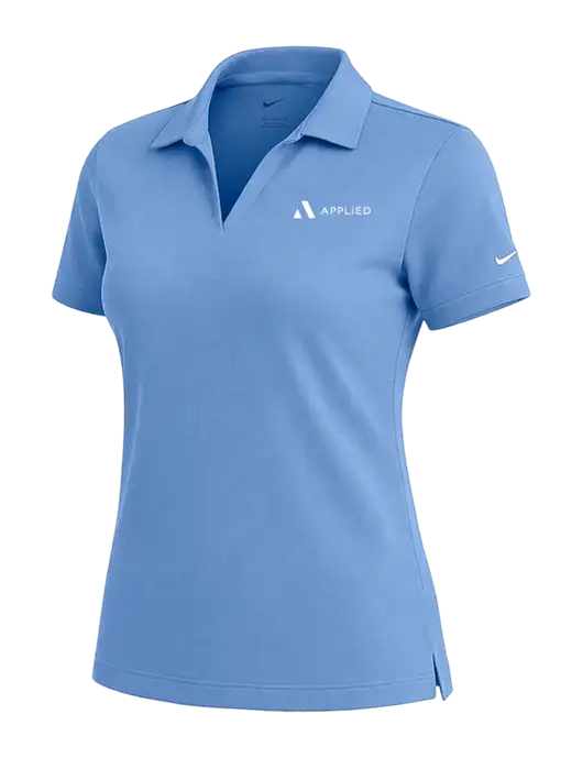 NIKE Carolina Blue Womens Dri-Fit Micro Pique Polo w/Applied Logo