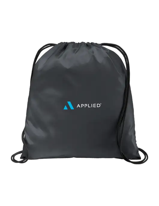 Drawstring  Graphite Grey Cinch Pack w/Applied Logo