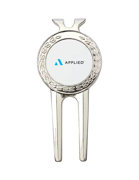 Silver Divot Tool, 1.5 x 3 w/Applied Logo