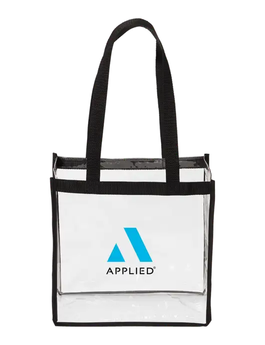 Clear Stadium Tote w/Applied Logo