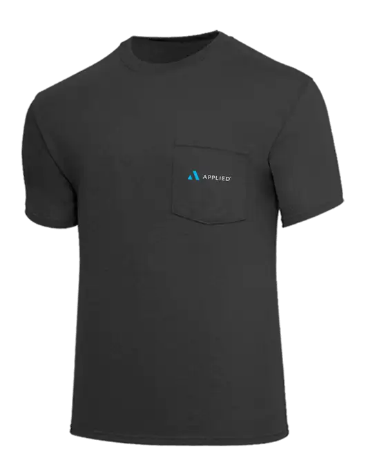 Core Blend Charcoal Grey Pocket T-Shirt w/Applied Logo