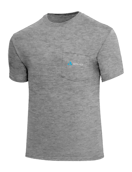 Core Blend Medium Grey Heather Pocket T-Shirt w/Applied Logo