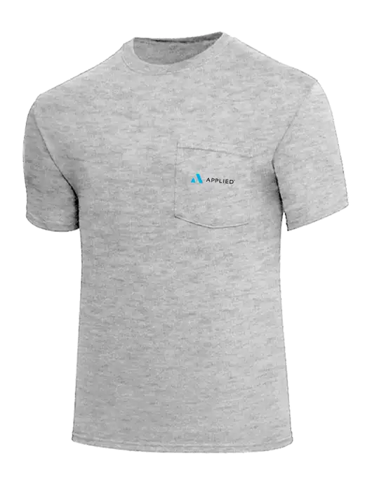 Core Blend Light Grey Heather Pocket T-Shirt w/Applied Logo