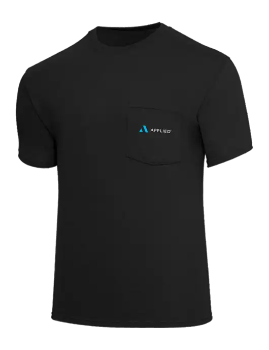 Core Blend Black Pocket T-Shirt w/Applied Logo