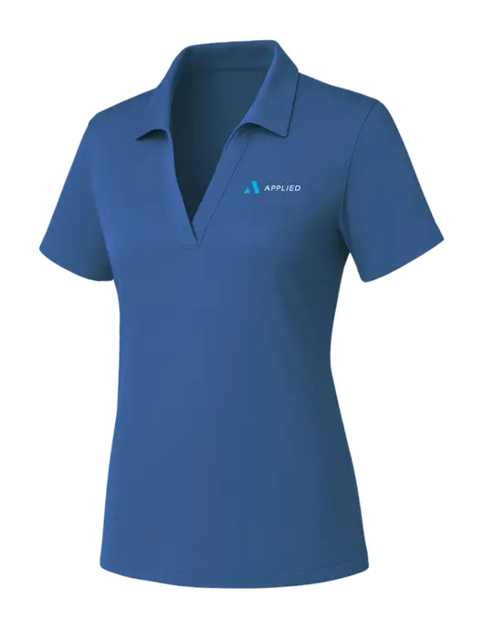Womens Slate Blue PosiCharge RacerMesh Polo w/Applied Logo