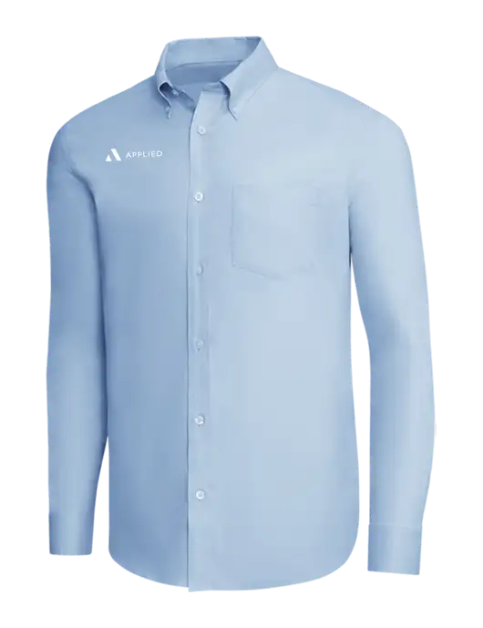 Brooks Brothers Light Blue Wrinkle-Free Stretch Pinpoint Shirt w/Applied Logo