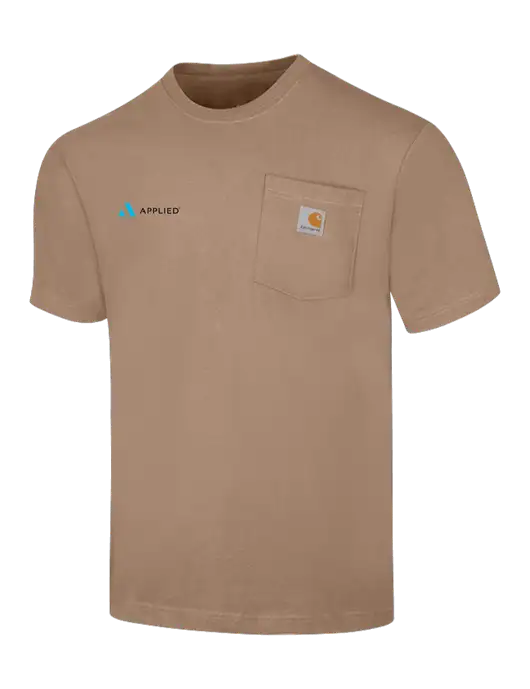 Carhartt Workwear Dark Tan Pocket Short Sleeve T-Shirt w/Applied Logo