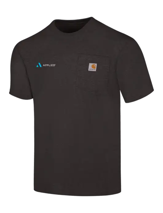 Carhartt Workwear Charcoal Heather Pocket Short Sleeve T-Shirt w/Applied Logo