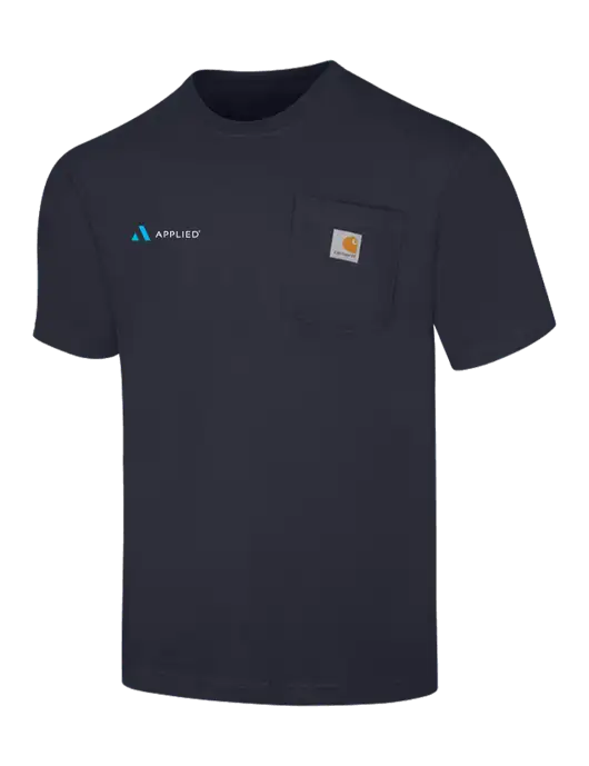 Carhartt Workwear Dark Navy Pocket Short Sleeve T-Shirt w/Applied Logo