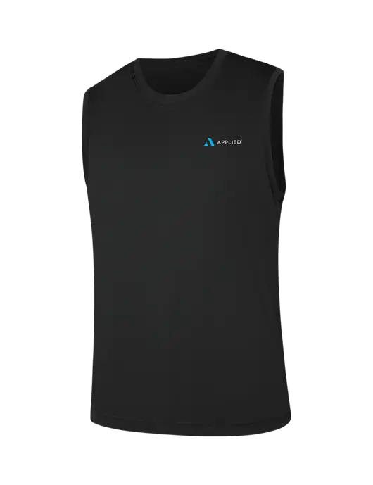 Sleeveless Black PosiCharge Competitor Tee w/Applied Logo