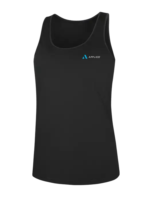 Womens Black PosiCharge Competitor Racerback Tank w/Applied Logo