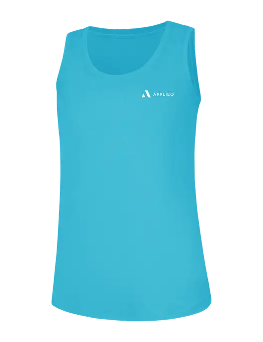 Womens Sapphire Frost Perfect Tri Racerback Tank w/Applied Logo