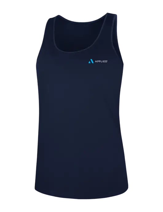 Womens Navy PosiCharge Competitor Racerback Tank w/Applied Logo
