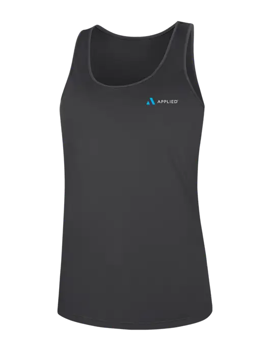 Womens Dark Grey PosiCharge Competitor Racerback Tank w/Applied Logo