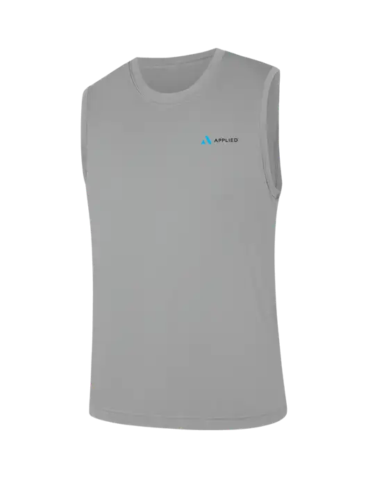 Sleeveless Light Grey PosiCharge Competitor Tee w/Applied Logo
