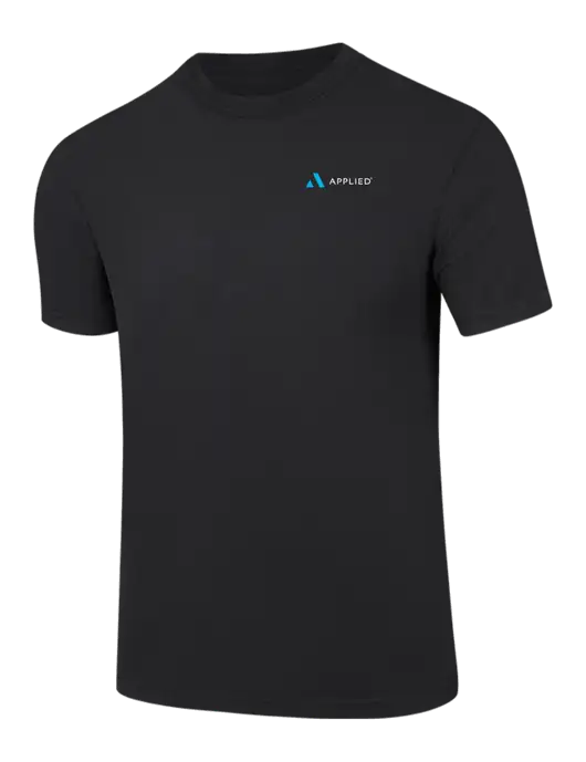 Comfort Colors 6.1 oz Black Heavyweight Ring Spun T-Shirt w/Applied Logo