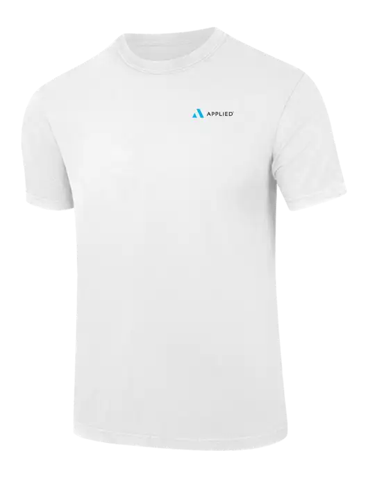 Comfort Colors 6.1 oz White Heavyweight Ring Spun T-Shirt w/Applied Logo