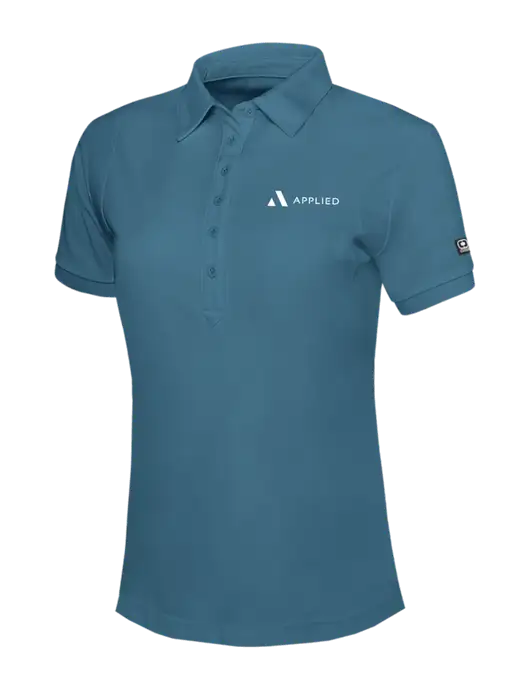 OGIO Womens Light Slate Blue Jewel Polo w/Applied Logo