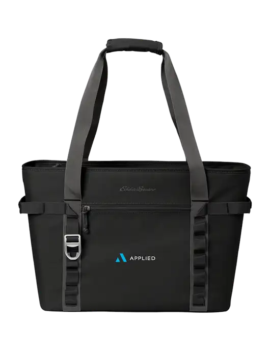 Eddie Bauer Black/Medium Grey Max Cool Tote Cooler  w/Applied Logo