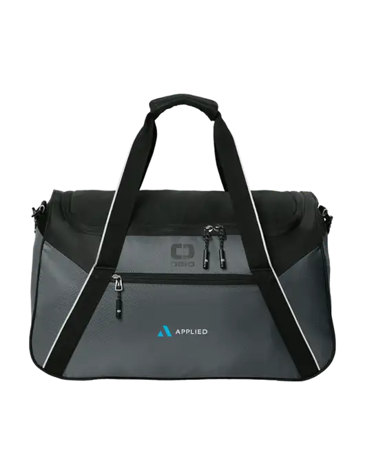 OGIO Dark Medium Grey/Black Inception Duffel w/Applied Logo