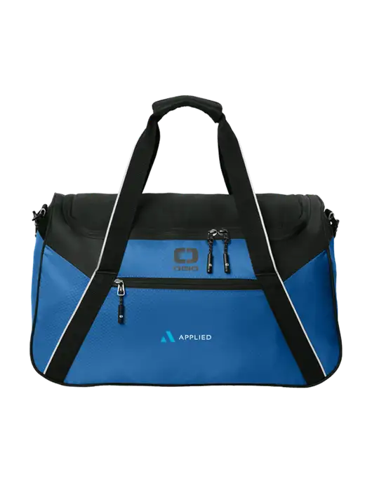 OGIO Light Navy/Black Inception Duffel w/Applied Logo