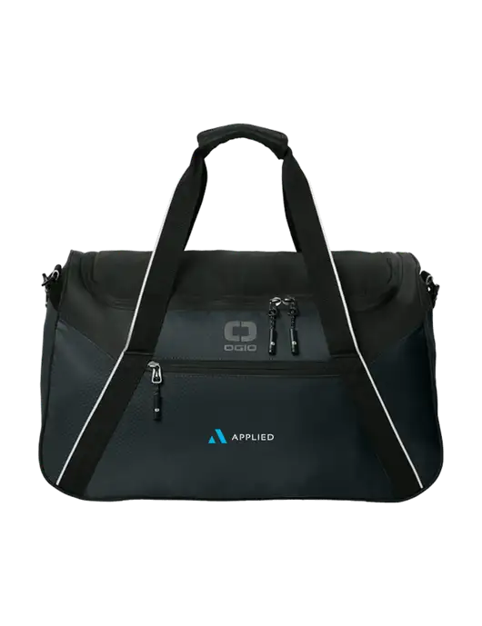 OGIO Black Inception Duffel w/Applied Logo
