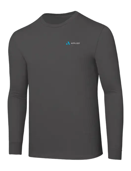 Seriously Soft Dark Grey Long Sleeve T-Shirt w/Applied Logo