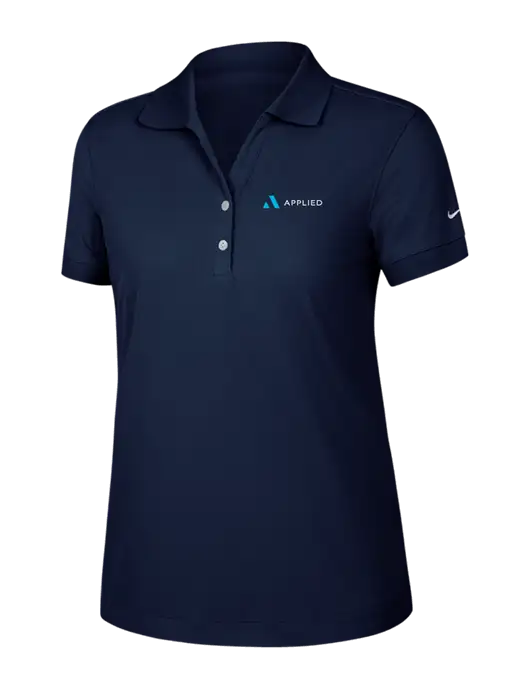 Nike Womens Dri-FIT Classic Dark Navy Polo w/Applied Logo