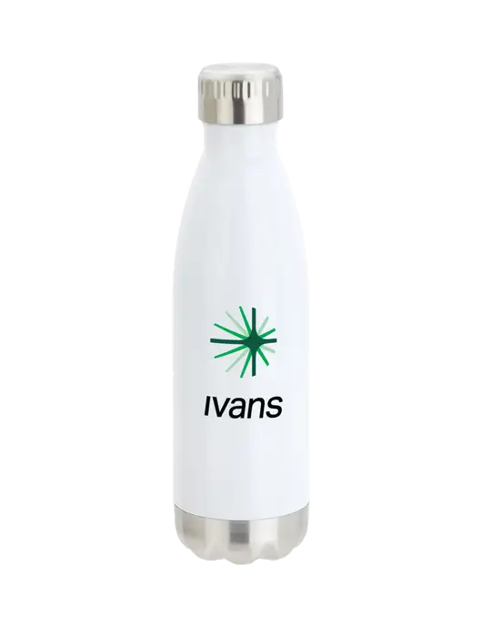 City Go White 17 oz Insulated Bottle w/IVANS Logo