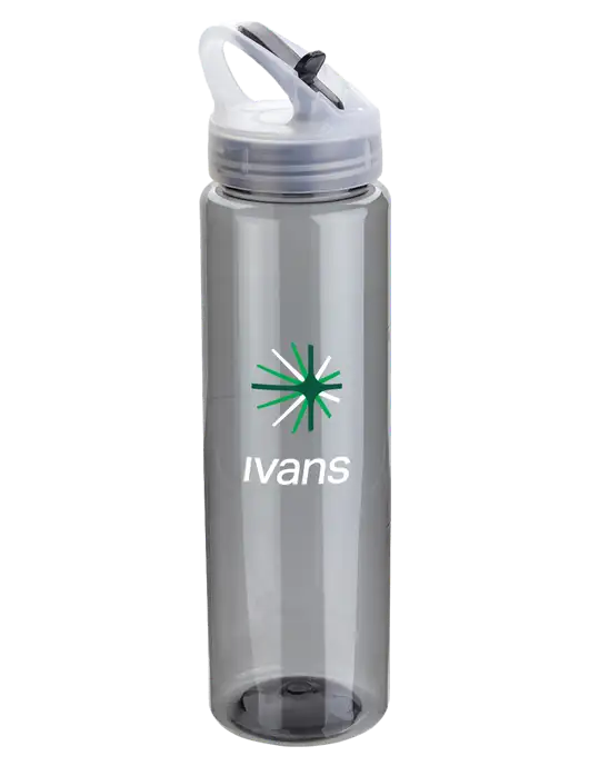 Buddy Smoke 32 oz PET Bottle with Flip Lid w/IVANS Logo