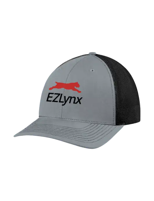 Richardson Adjustable Snapback Original 112 Trucker Cap Heather Grey w/Black Mesh w/EZLynx Logo