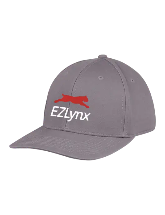Premium Modern Structured Twill Charcoal Snapback Cap w/EZLynx Logo