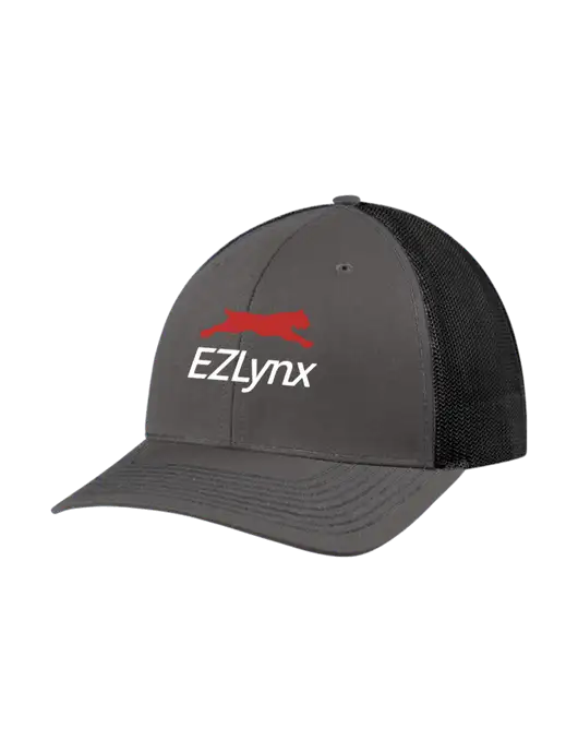 Richardson Adjustable Snapback Original 112 Trucker Cap Dark Grey w/Black Mesh w/EZLynx Logo