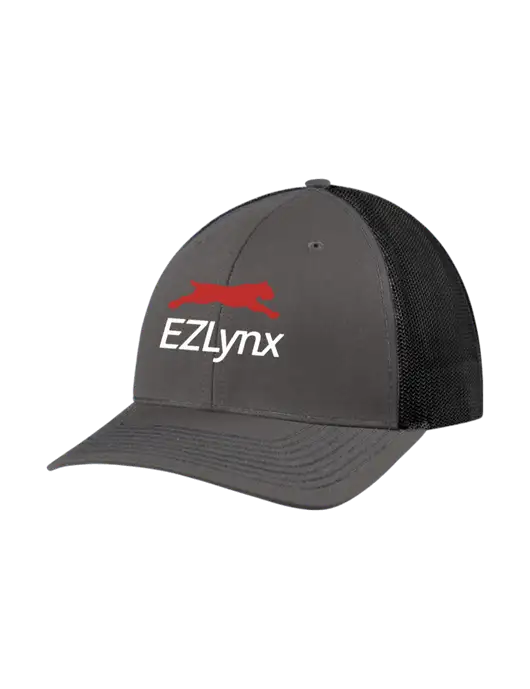 Richardson Adjustable Snapback Original 112 Trucker Cap Dark Grey w/Black Mesh w/EZLynx Logo