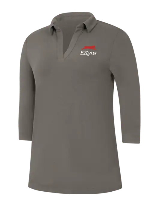 Womens Dark Grey Luxe Knit Tunic w/EZLynx Logo