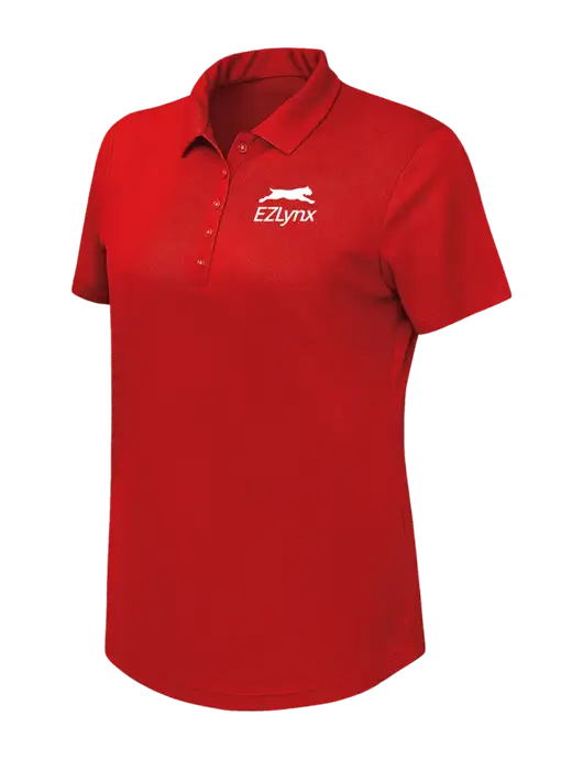 Callaway Womens Birdseye Red Polo w/EZLynx Logo