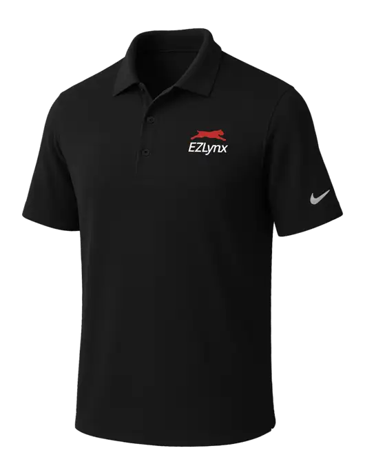 NIKE Black Dri-Fit Micro Pique Polo w/EZLynx Logo