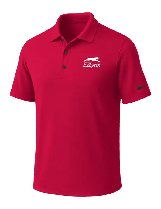 NIKE Red Dri-Fit Micro Pique Polo w/EZLynx Logo