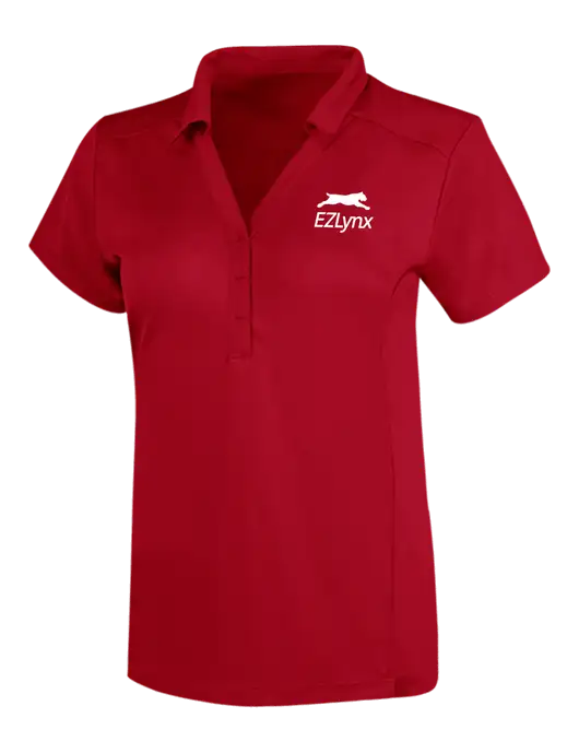 OGIO Red Womens Framework Polo w/EZLynx Logo