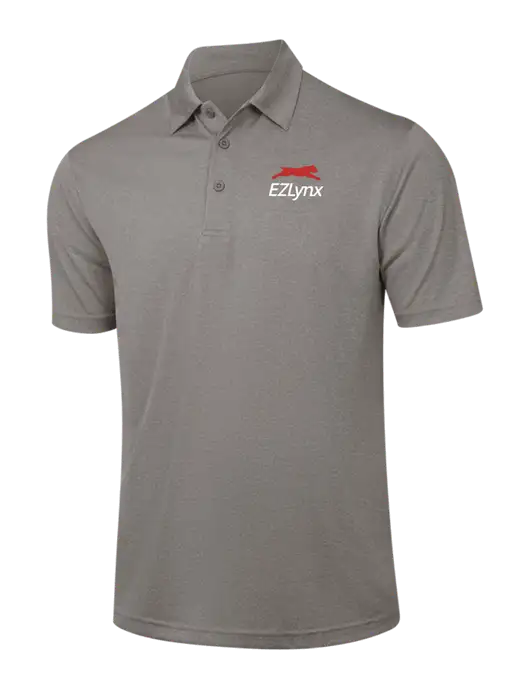 Medium Grey Heather Contender Polo w/EZLynx Logo
