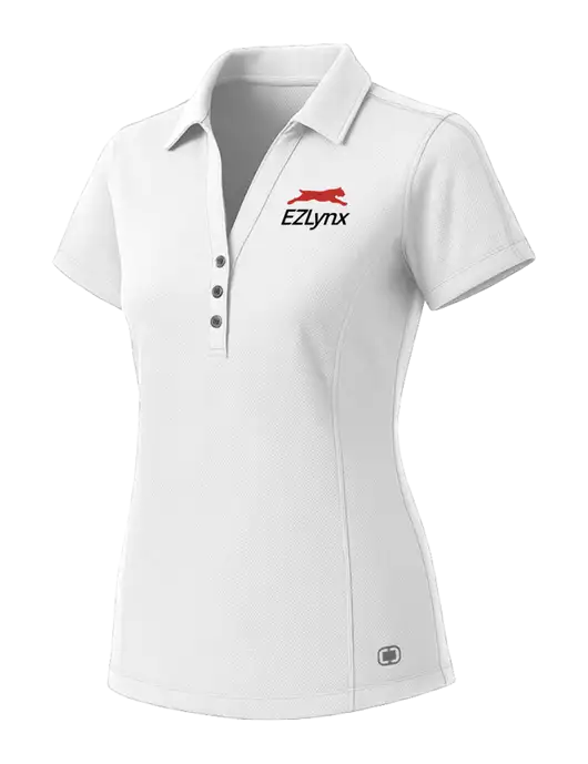 OGIO Womens White ONYX Polo w/EZLynx Logo