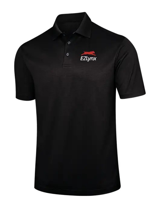 Black Performance Fine Jacquard Polo w/EZLynx Logo