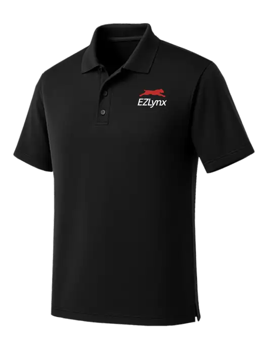 Black Dry Zone UV Micro Mesh Polo w/EZLynx Logo