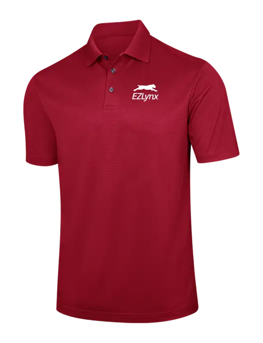 Red Performance Fine Jacquard Polo w/EZLynx Logo