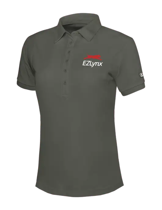 OGIO Womens Medium Grey Jewel Polo w/EZLynx Logo