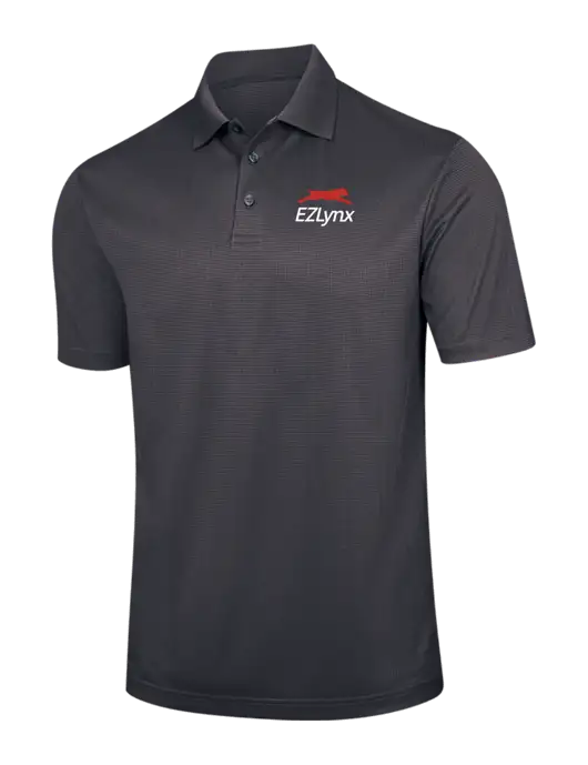 Dark Grey Performance Fine Jacquard Polo w/EZLynx Logo