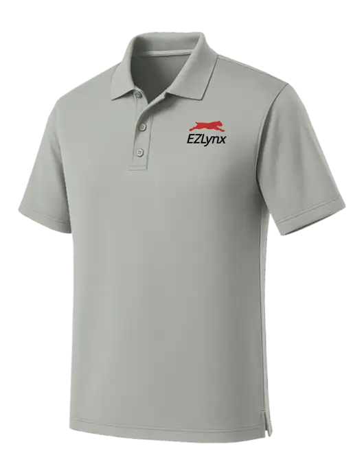 Light Grey Dry Zone UV Micro Mesh Polo w/EZLynx Logo