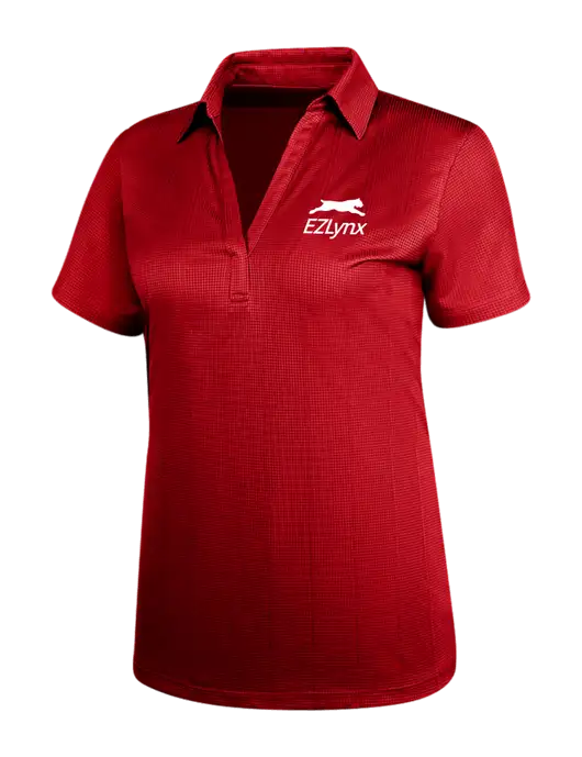 Red Womens Performance Fine Jacquard Polo w/EZLynx Logo
